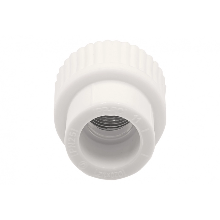 Муфта комбинированная внутренняя резьба 20х1/2" EVER PLAST /белый